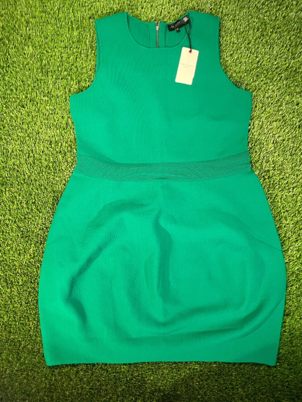 Ted Baker Gorjeta Knit Tulip Skirt Dress Green US 5 NWT $260